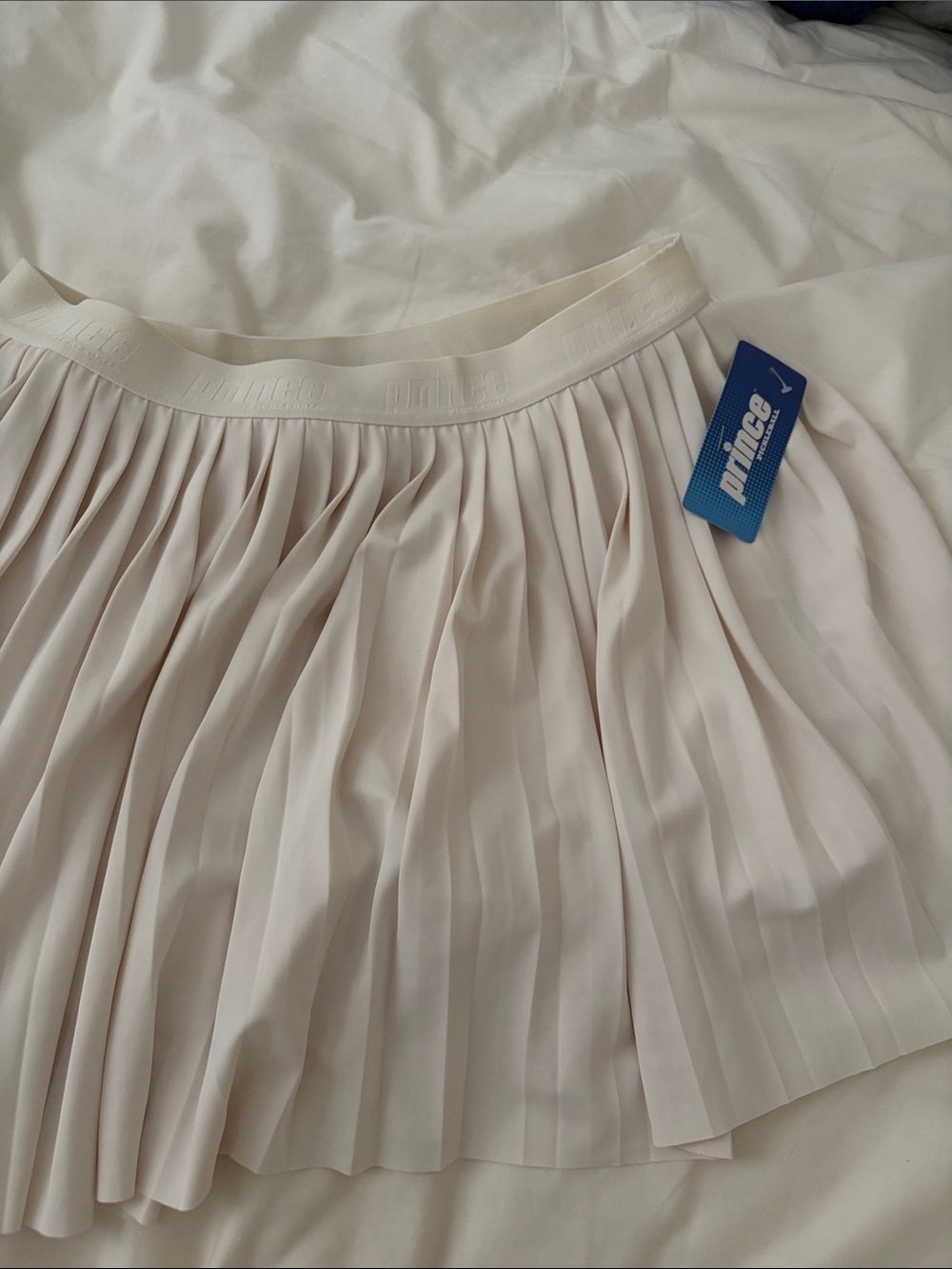 Prince Pleated Circle Skirt in Light Cream
